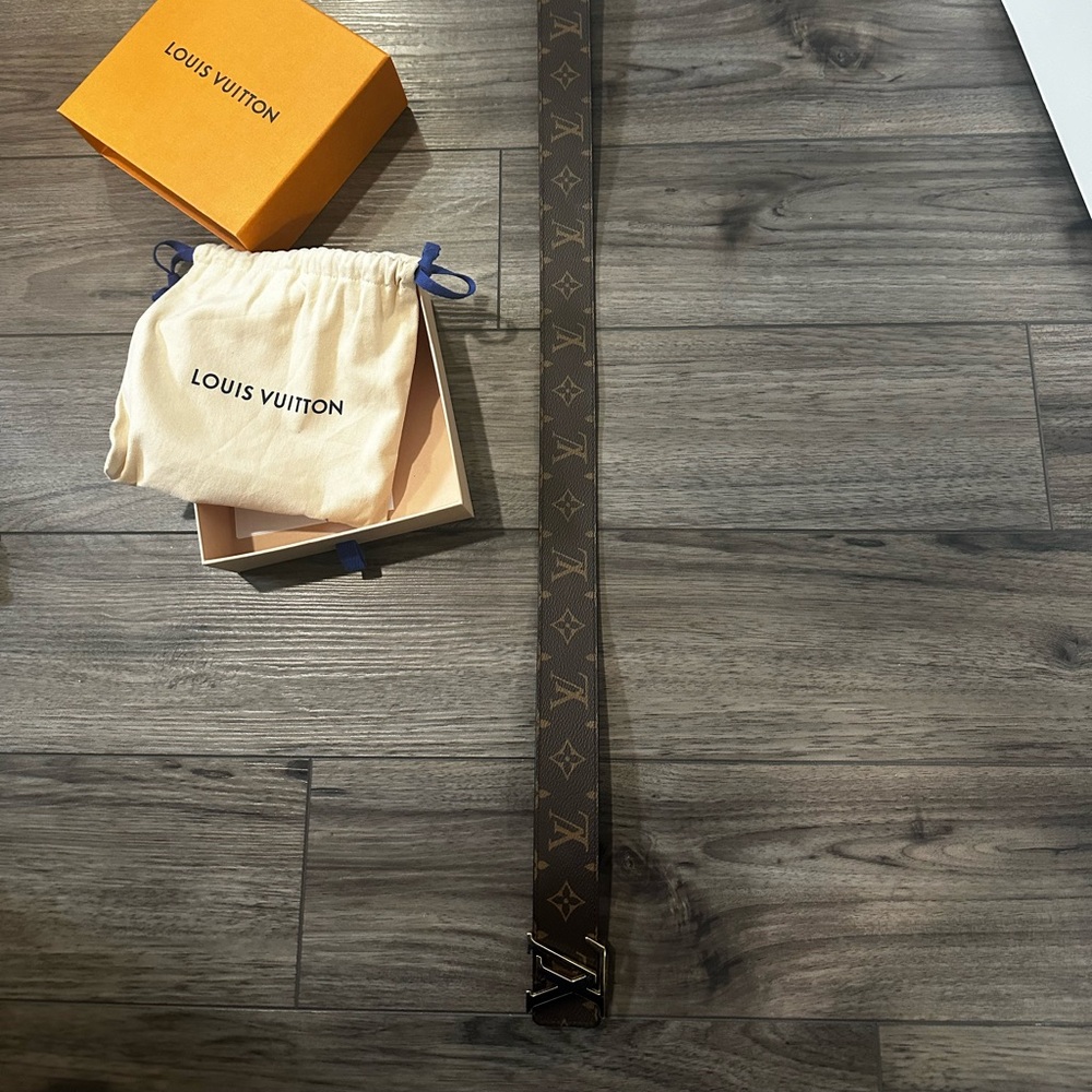 Louis Vuitton Brown Monogram Belt with Box